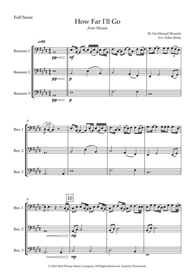 How Far I'll Go (arr. Fabio Britto)