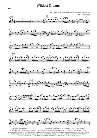 Wildest Dreams (arr. Fabio Britto)