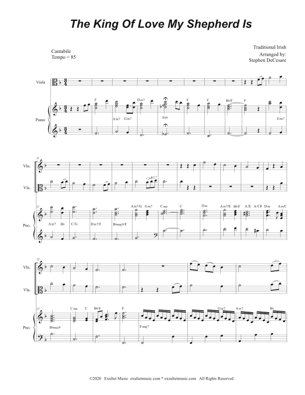 The King Of Love My Shepherd Is (Duet for Violin and Viola) (arr. Stephen DeCesare)