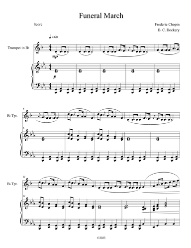 Funeral March (Trumpet Solo with Piano Accompaniment) (arr. B. C. Dockery)