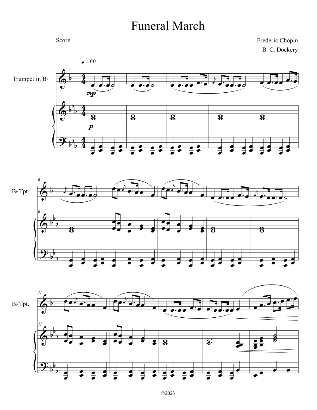 Funeral March (Trumpet Solo with Piano Accompaniment) (arr. B. C. Dockery)