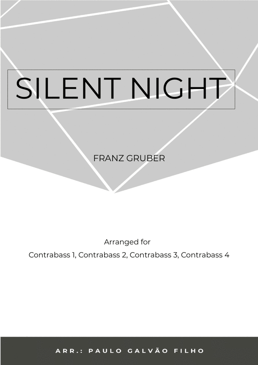 SILENT NIGHT - CONTRABASS QUARTET (arr. Paulo Galvao Filho)