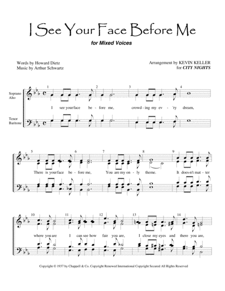 I See Your Face Before Me (arr. Kevin Keller)