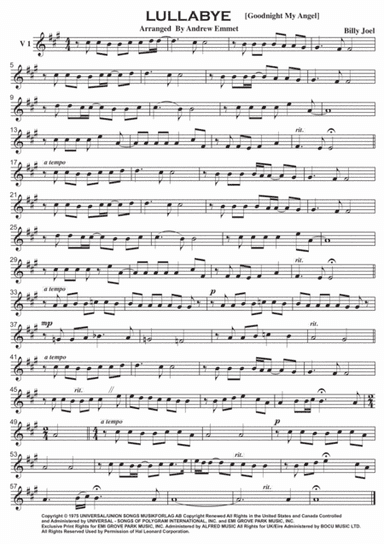 Lullabye (Goodnight, My Angel) (arr. Andrew Emmet)