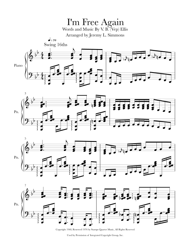 I'm Free Again (arr. Jeremy L. Simmons)