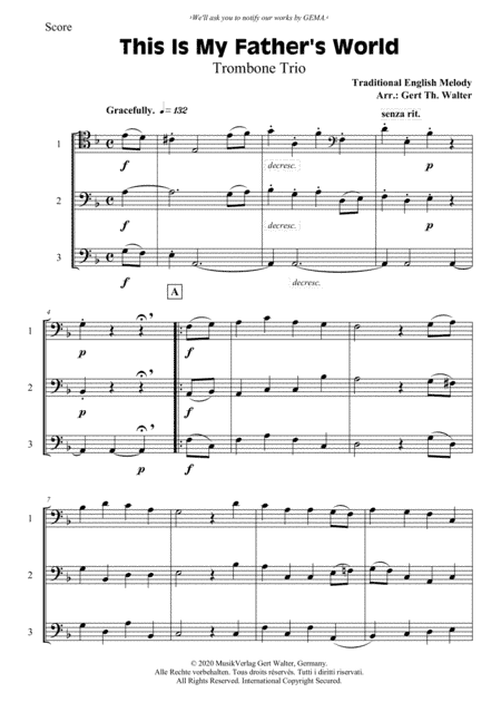 This Is My Father's World (arr. Gert Th. Walter)
