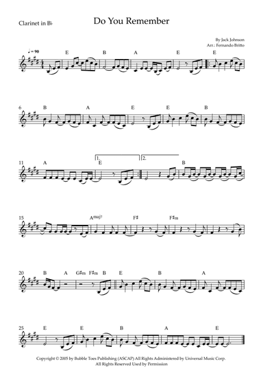 Do You Remember (arr. Fernando Britto)