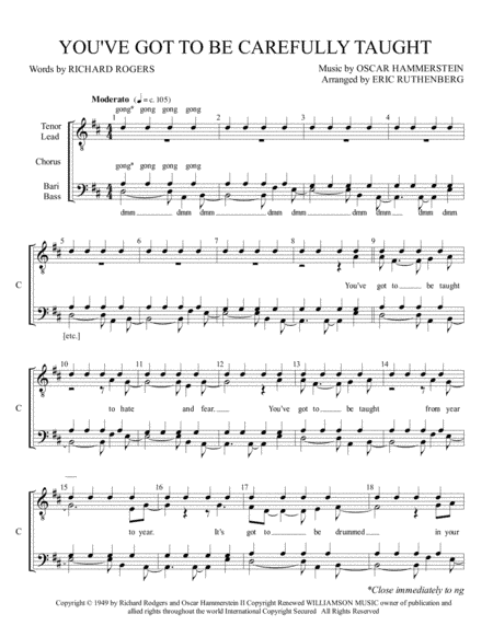 You've Got To Be Carefully Taught (arr. Eric Ruthenberg)