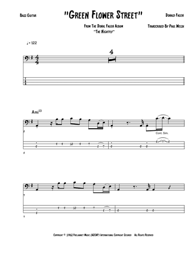 Green Flower Street (arr. Accubass)