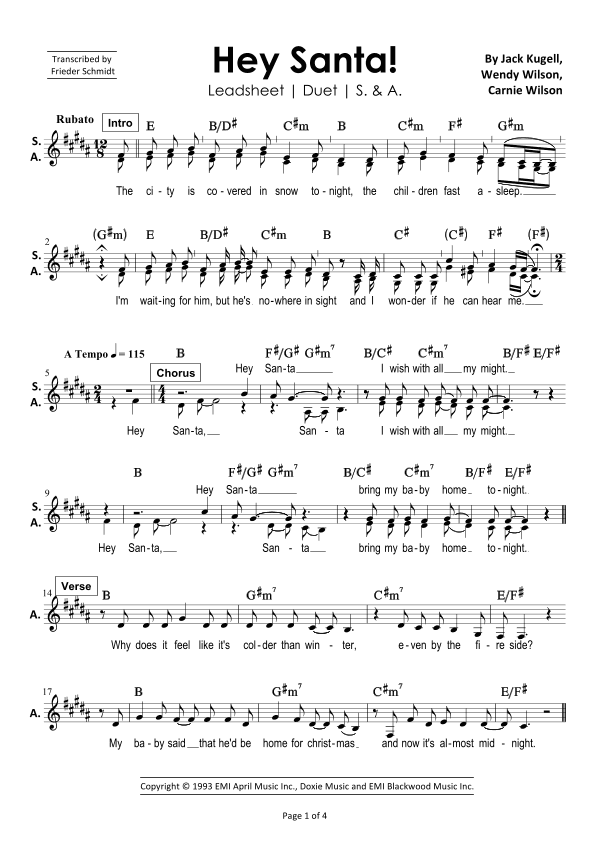 Hey Santa! (arr. Frieder Schmidt)