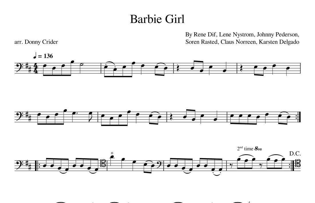Barbie Girl (arr. William "Donny" Crider)