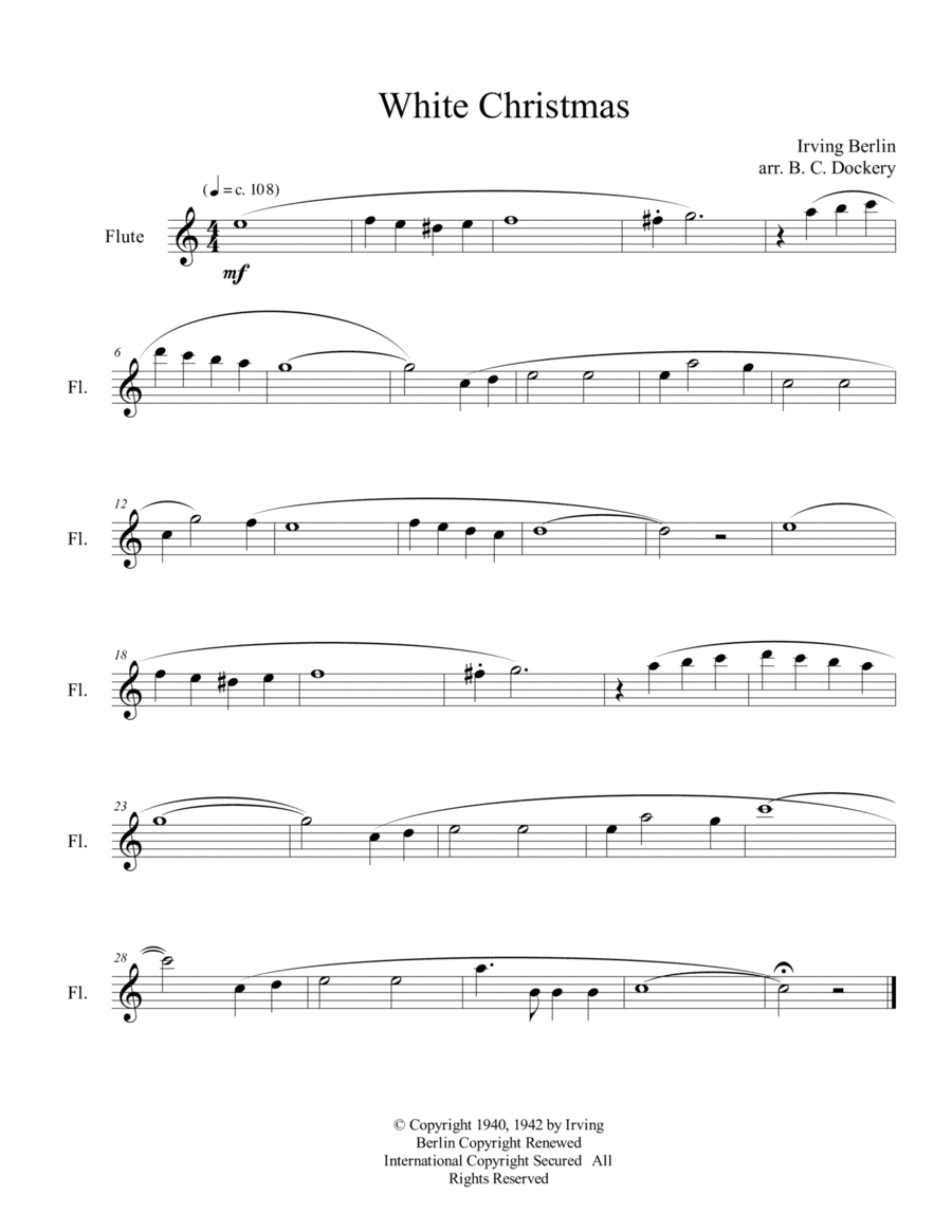 White Christmas (arr. B. C. Dockery)