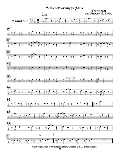 Legends & Tales of the Renaissance II (of Romance) - 2. Scarborough Faire (Trombone) (arr. R.R.Cardo)