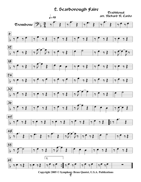 Legends & Tales of the Renaissance II (of Romance) - 2. Scarborough Faire (Trombone) (arr. R.R.Cardo)