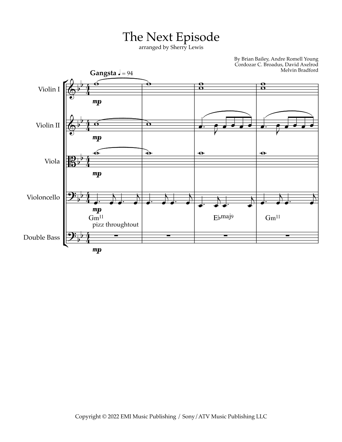The Next Episode (arr. Sherry Lewis)