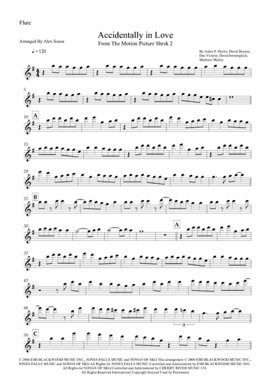 Accidentally In Love (arr. Alex Souza)