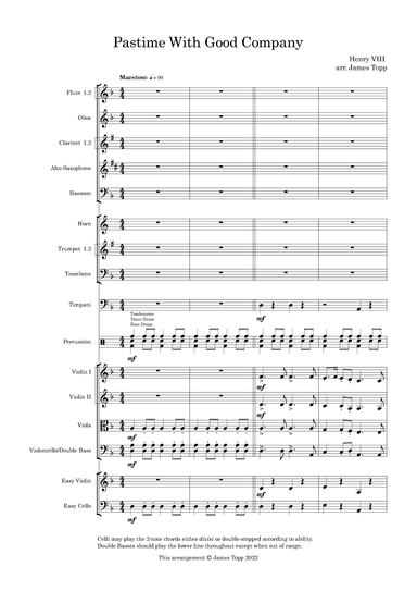 Pastime With Good Company (arr. James Topp)