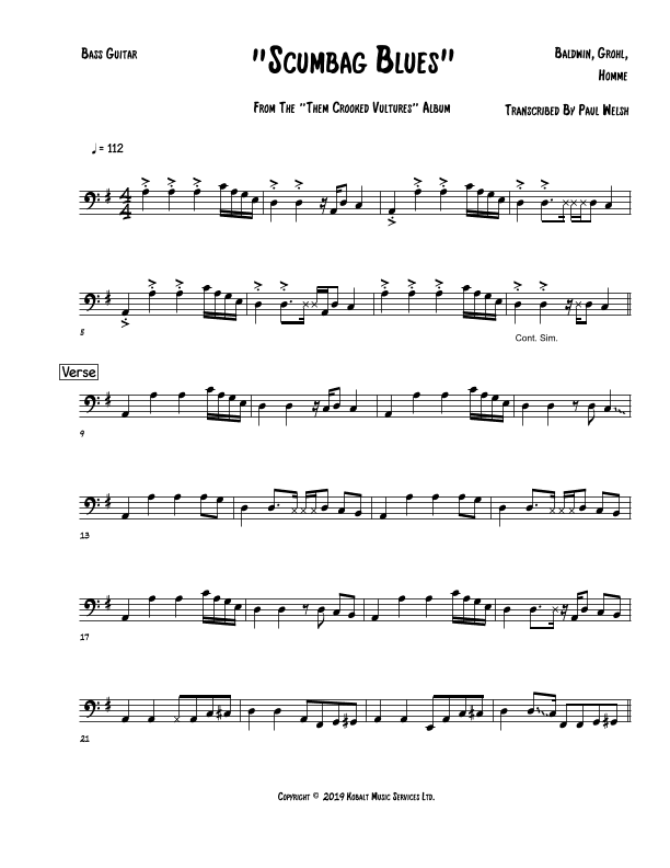 Scumbag Blues (arr. Accubass)