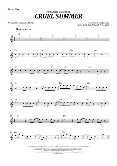 Cruel Summer (arr. Guillaume Martin)