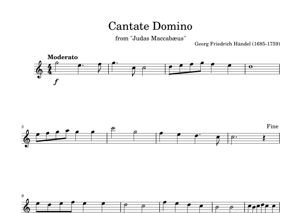 Cantate Domino in C (arr. Diego Marques)