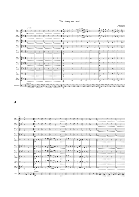 The cherry tree carol - arranged by Derick Kane for school flexi-band (arr. Derick Kane)