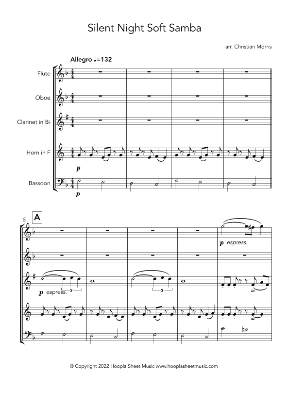 Silent Night Soft Samba (arr. Christian Morris)