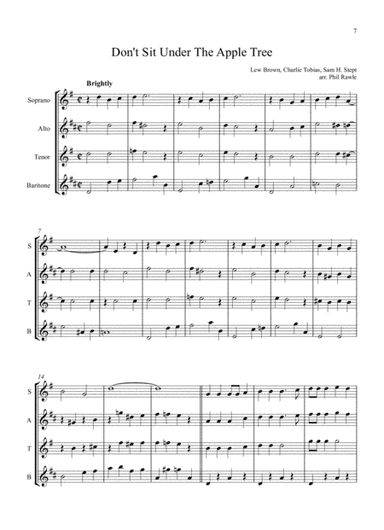 Don't Sit Under The Apple Tree (with Anyone Else But Me) (arr. Phil Rawle)