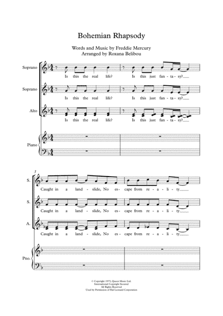 Bohemian Rhapsody (arr. Roxana Belibou)