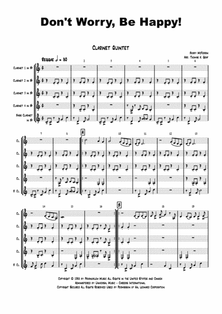 Don't Worry, Be Happy (arr. Thomas H. Graf)