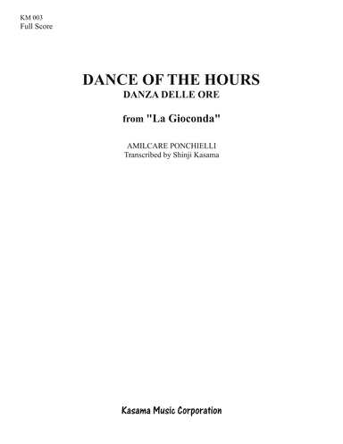 Dance of the Hours (Danza delle ore) from "La Gioconda" (8/5 x 11) (arr. Shinji Kasama)
