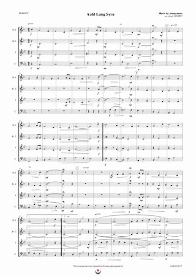 Auld Lang Syne (arr. Josef STASTNY)