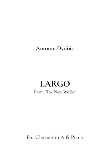 Largo, From Symphony No. 9 "The New World" (arr. Jireh J.)
