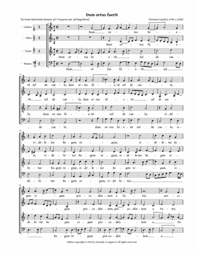 Dum ortus fuerit (Canali) (arr. Aristotle A. Esguerra)