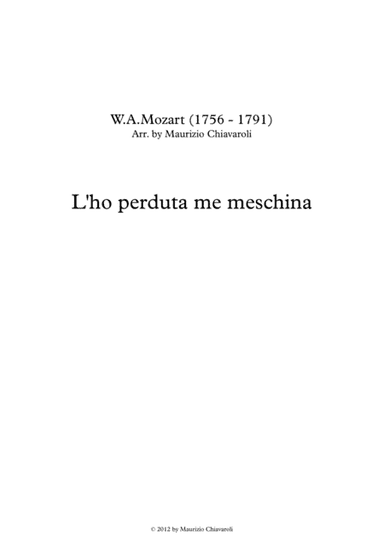L'ho perduta me meschina (arr. Maurizio Chiavaroli)