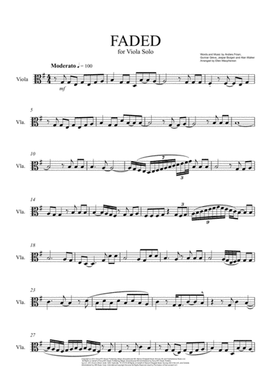 Faded (arr. Ellen Macpherson)
