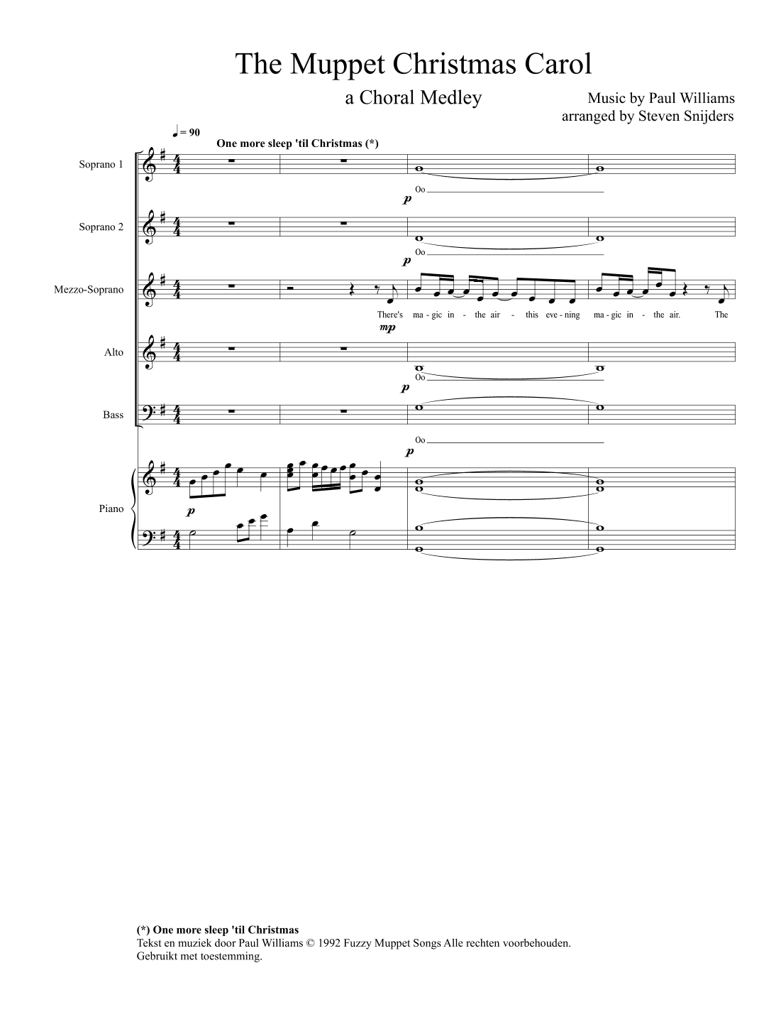 It Feels Like Christmas (arr. Steven Snijders)