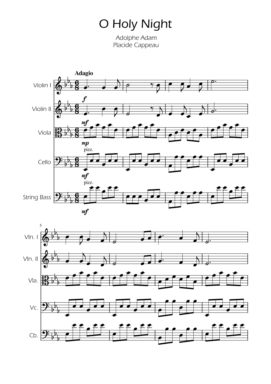 O Holy Night - String Quintet (arr. Ygor Nunes)