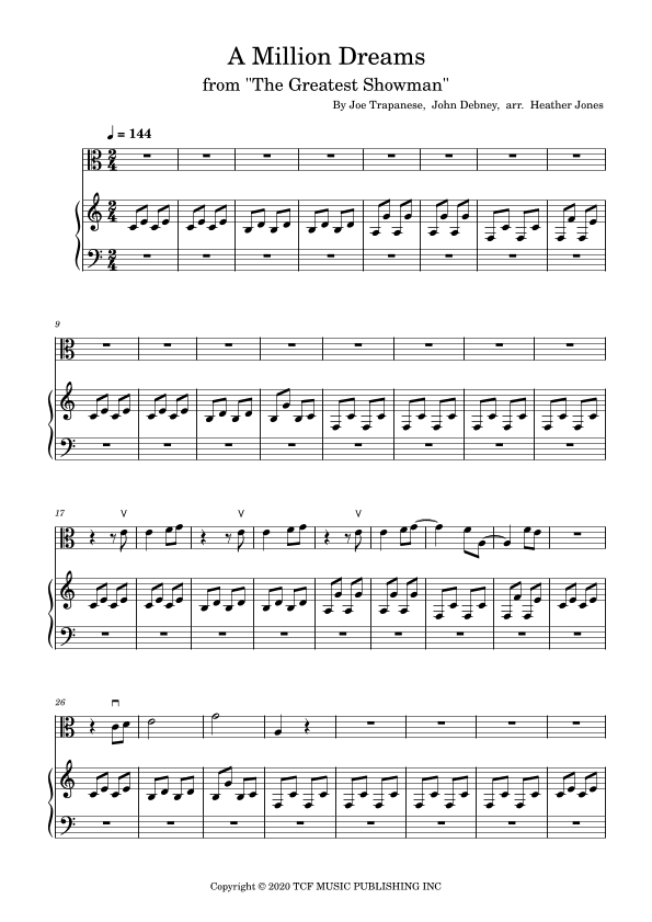 A Million Dreams (arr. Heather Jones)