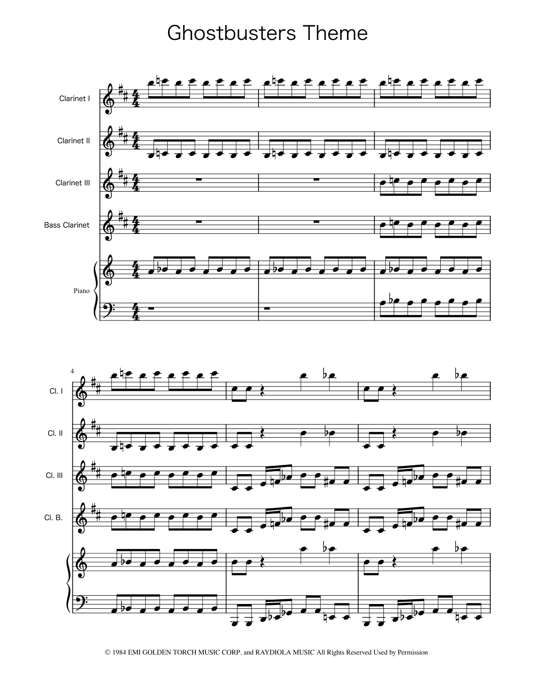 Ghostbusters (arr. Ygor Nunes)