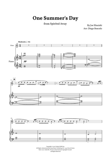 One Summer's Day (arr. Diego Boscolo)