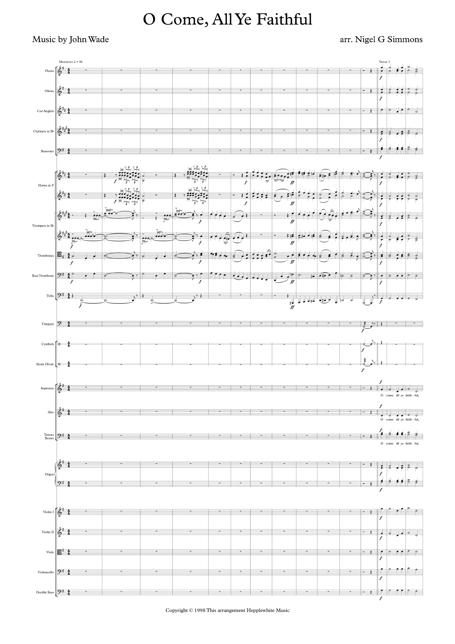 O Come, All Ye Faithful (arr. Nigel Simmons)
