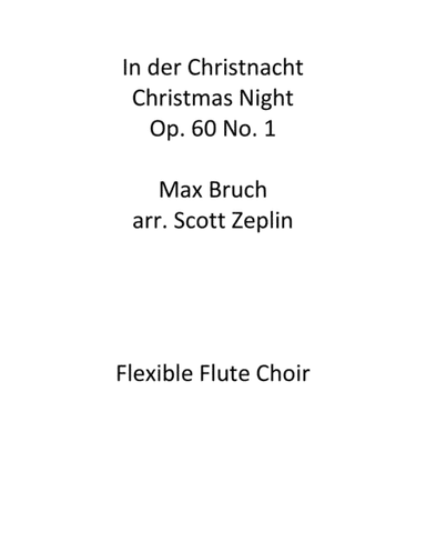 In der Christnacht (arr. Scott Zeplin)
