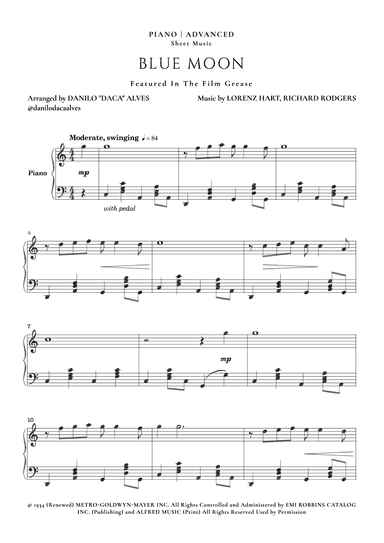 Blue Moon (arr. Danilo "Daca" Alves)