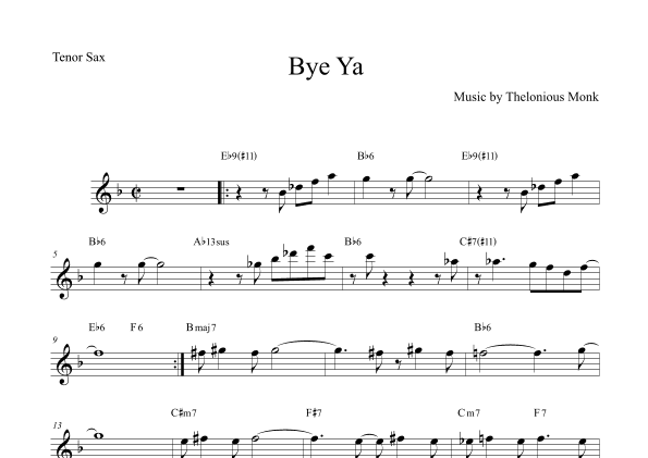 Bye-ya (arr. The Sheet Music Library)