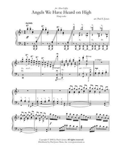Angels We Have Heard on High - solo Harp (arr. Paul S. Jones)