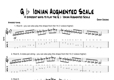 Gb Ionian Augmented Scale (4 Ways to Play)