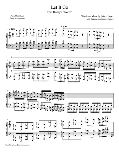 Let It Go (arr. PianoMusicSheets)