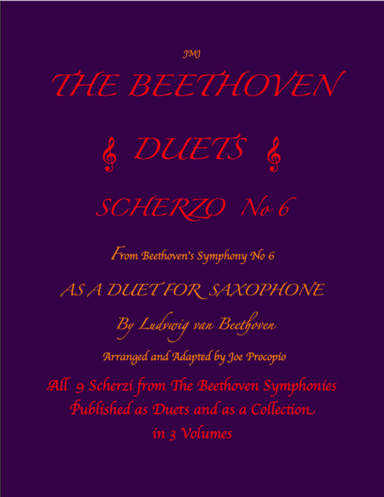The Beethoven Duets For Saxophone Scherzo No. 6 (arr. Joe Procopio)