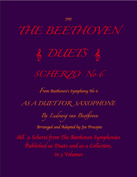 The Beethoven Duets For Saxophone Scherzo No. 6 (arr. Joe Procopio)