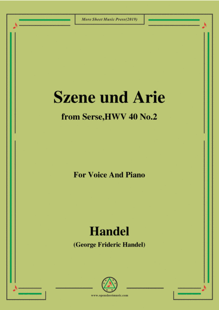 Handel-Szene und arie,from Serse,HWV 40,No.2,for Voice&Piano (arr. MSM)